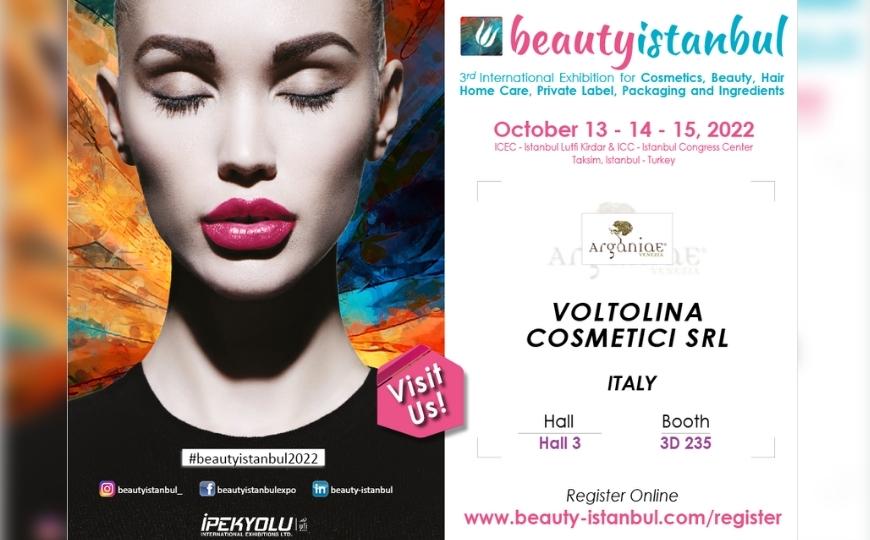 Arganiae partecipa al salone internazionale della Bellezza - Beauty Istanbul - dal 13 al 15 ottobre 2022